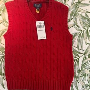 Polo by Ralph Lauren V-Neck Red Sweater Vest